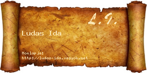 Ludas Ida névjegykártya